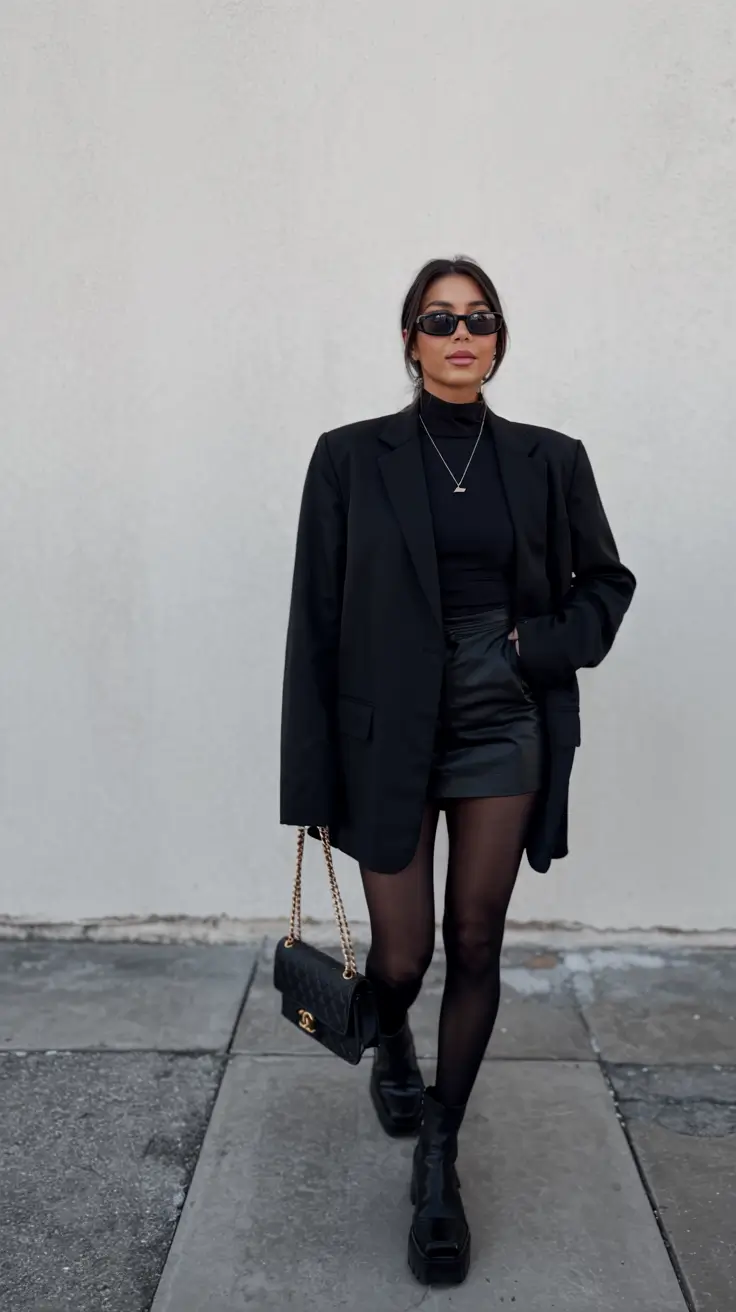 trendy winter outfits ideas 20252026 Chic in All Black