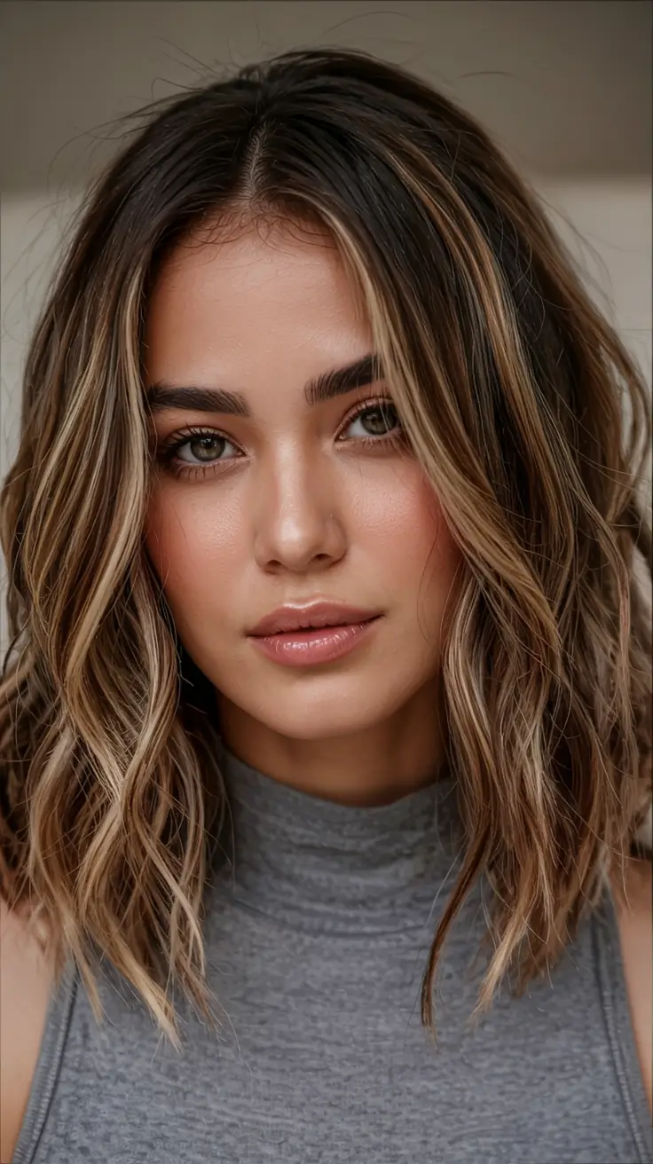 winter 2025 2026 hair colors highlights Soft Bronde Bob