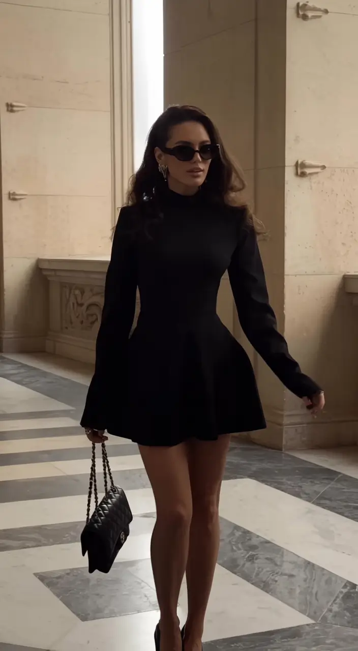winter birthday outfit ideas 2025 2026 Structured Elegance in Black