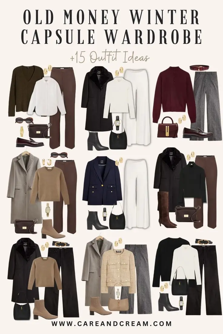 winter capsule wardrobe for women 2025 2026 Old Money Modern Twist
