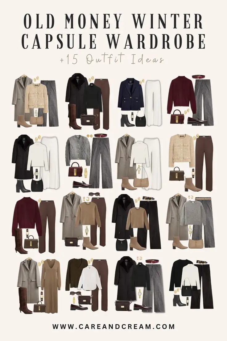 winter capsule wardrobe for women 2025 2026 Old Money Elegance Expanded