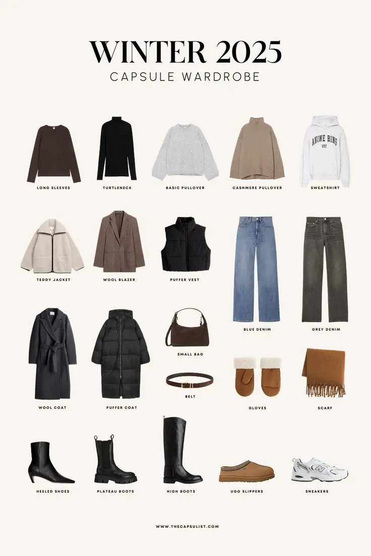 winter capsule wardrobe for women 2025 2026 Polished Yet Practical Layers