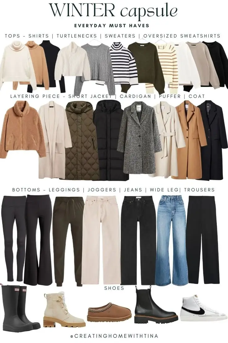 winter capsule wardrobe for women 2025 2026 Everyday Comfort Meets Quiet Chic