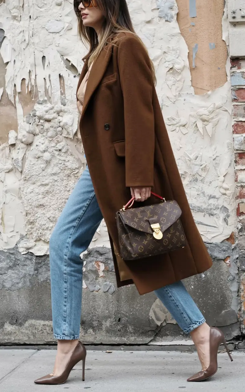 winter fashion inspo 2025 2026 Brown Tones with Iconic Accessories