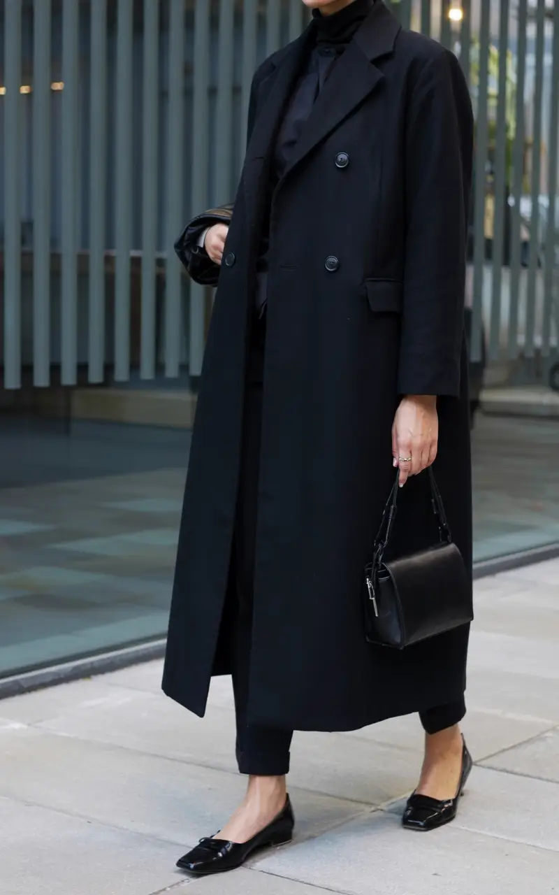 winter fashion inspo 2025 2026 Monochrome Minimalism in Black