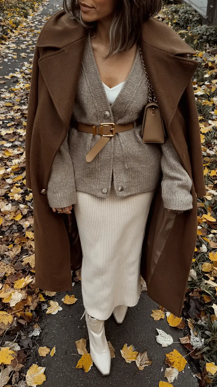 winter fashion inspo 2025 2026 Layered Warmth with a Feminine Twist