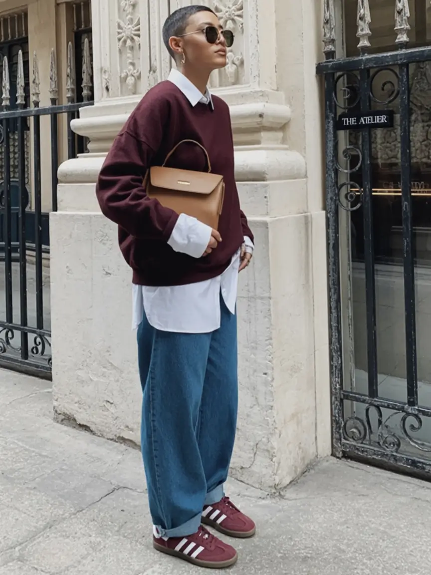 winter fits 2025 2026 style inspiration Preppy Layers With a Relaxed Twist