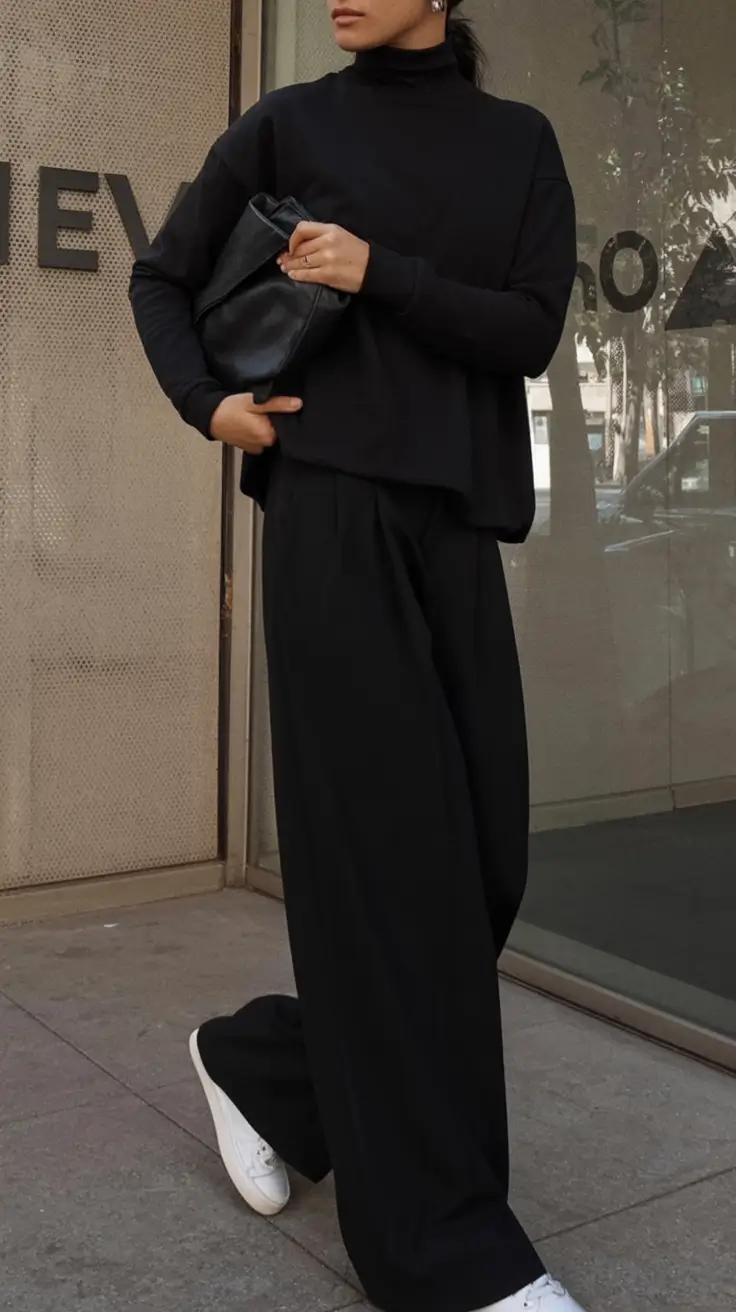 winter fits 2025 2026 style inspiration Minimalist Power in Black