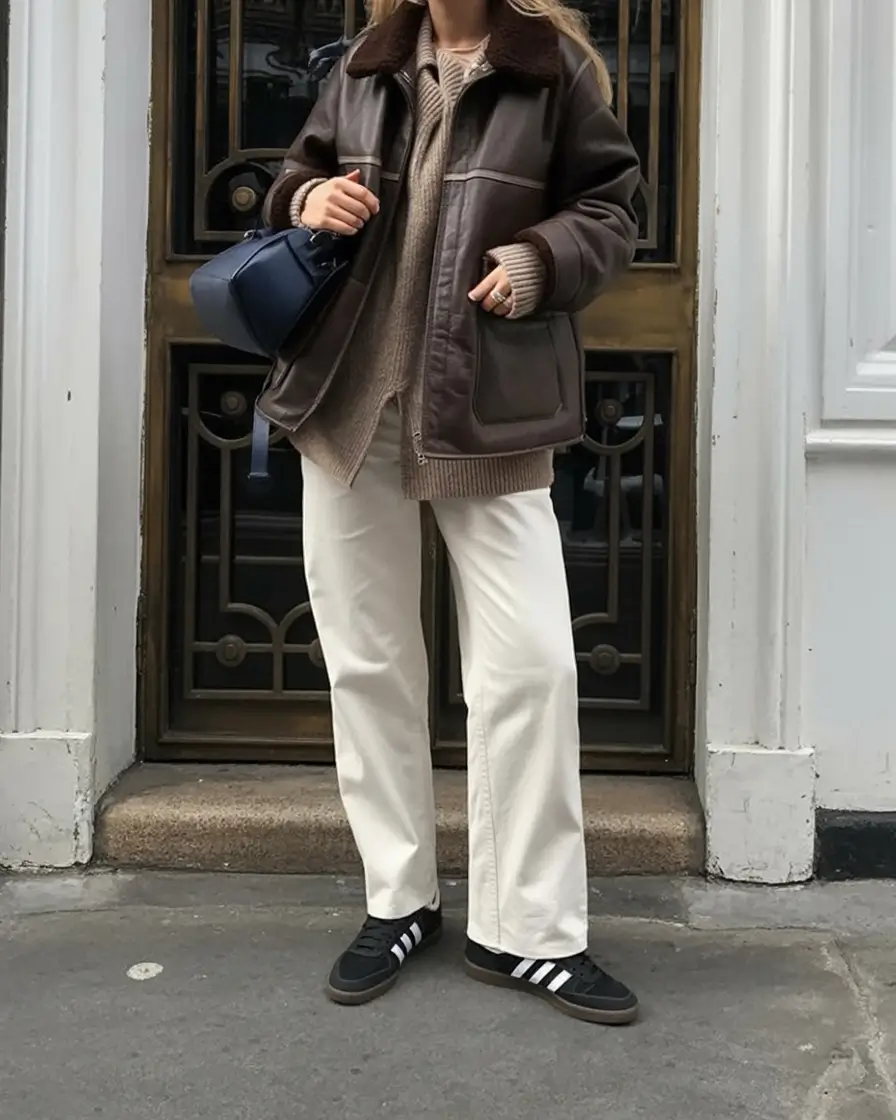 winter fits 2025 2026 style inspiration Chocolate and Shearling Strength