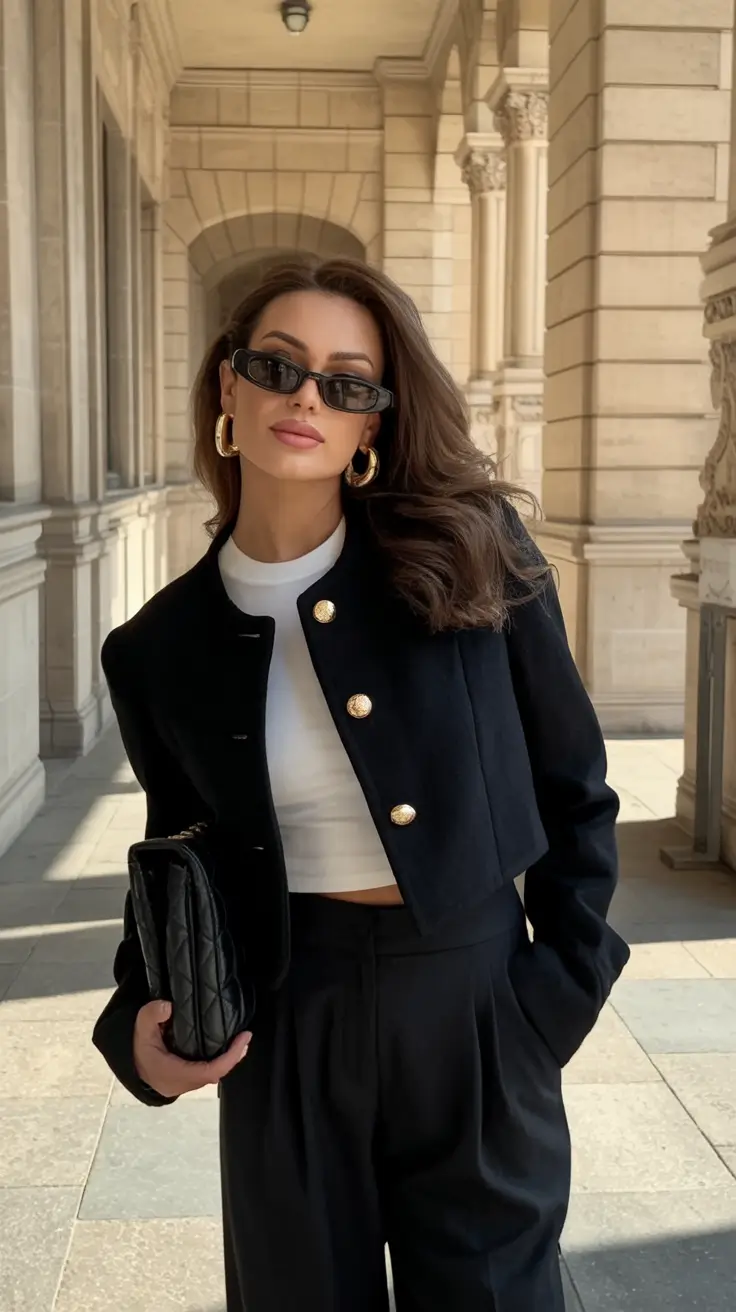 winter fits 2025 2026 style inspiration Chic Monochrome With Parisian Flair