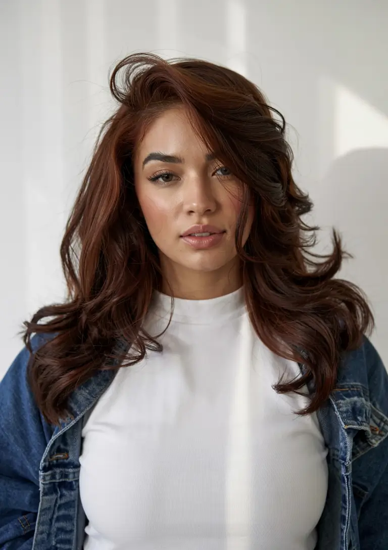 winter hair colors 2025 2026 for black women Cinnamon Spice Layers