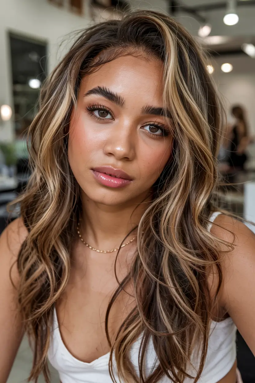 winter hair colors 2025 2026 for black women Golden Bronde Glow