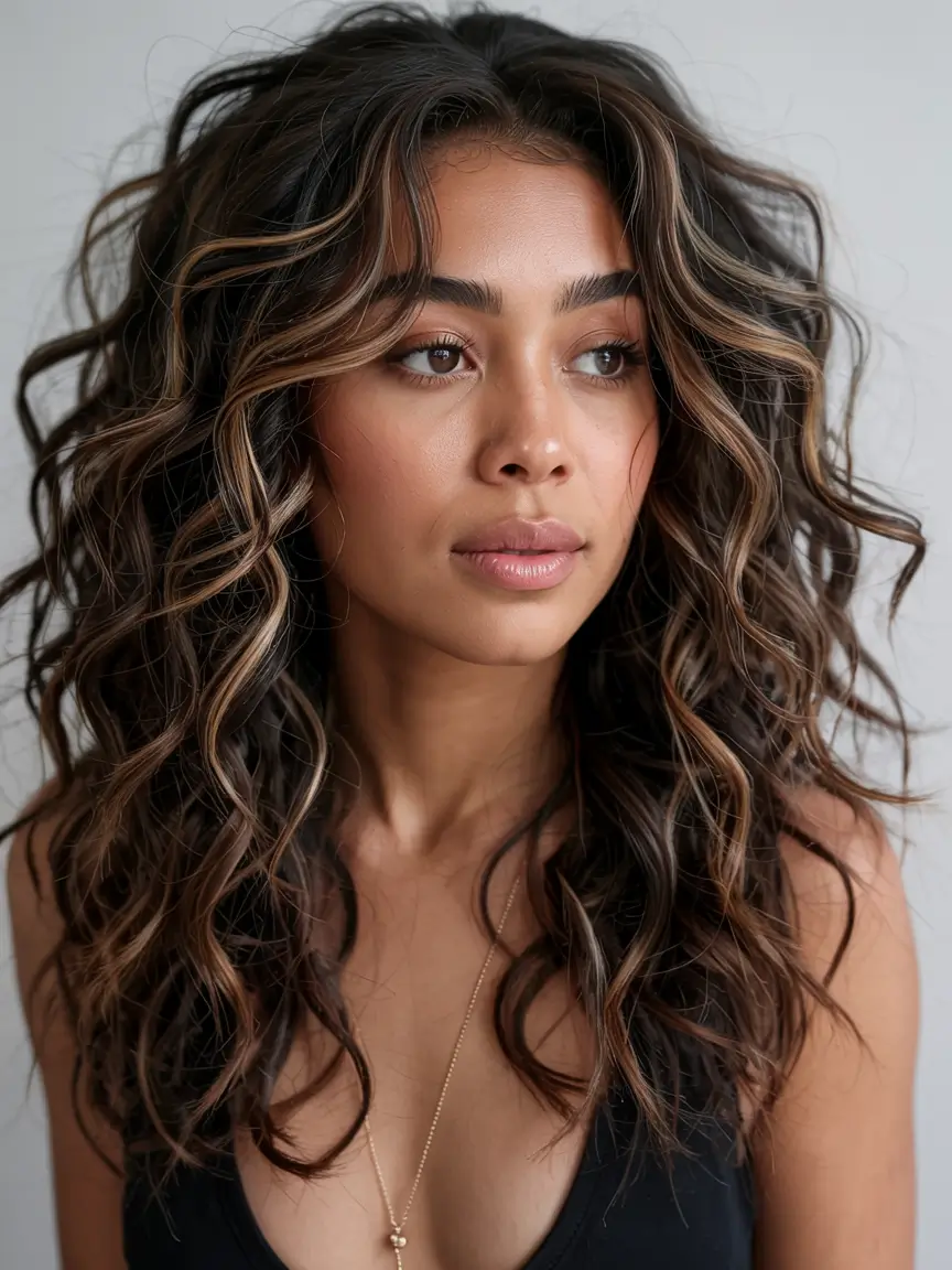 winter hair colors 2025 2026 for black women Chocolate-Cinnamon Curls