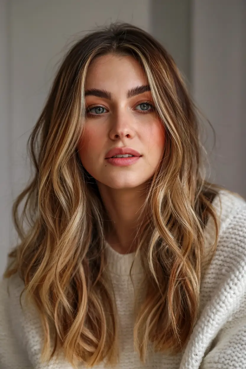 winter hair colors 2025 2026 for blondes Bronzed Blonde with Natural Depth