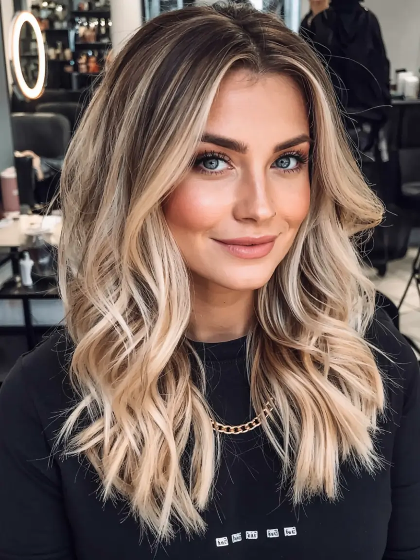 winter hair colors 2025 2026 for blondes Soft Vanilla Blonde with Natural Volume