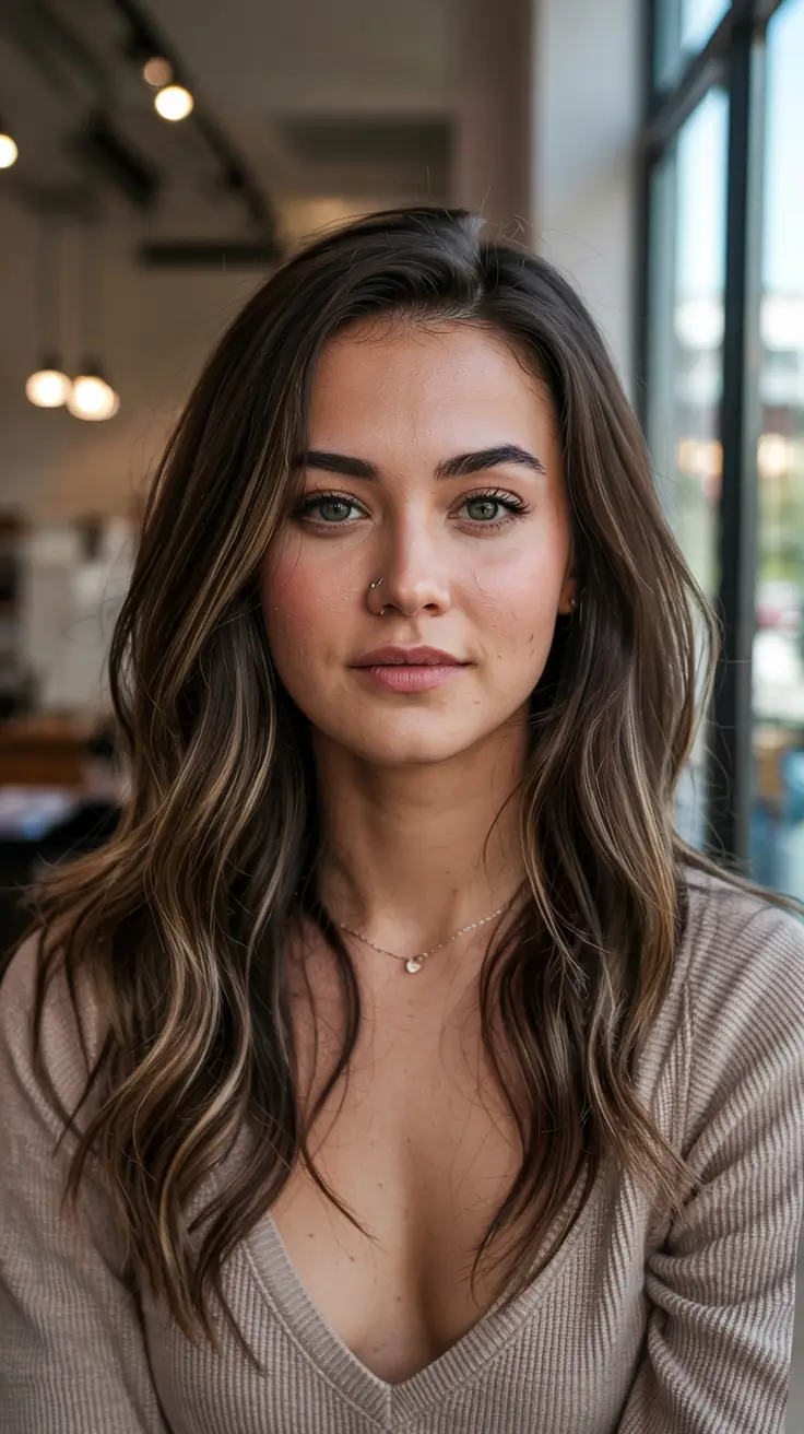 winter hair colors 2025 2026 for brown hair Light Walnut Balayage