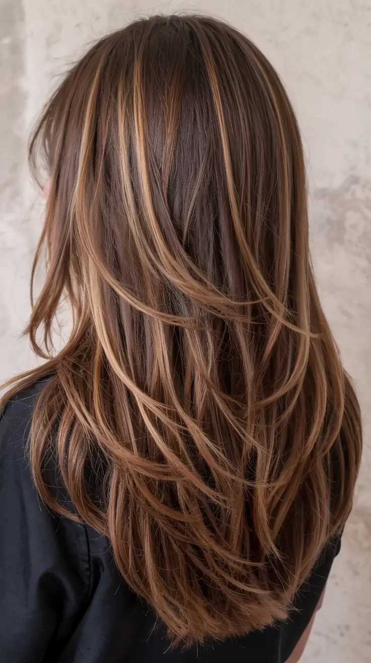 winter hair colors 2025 2026 for brown hair Honey Drizzled Brunette