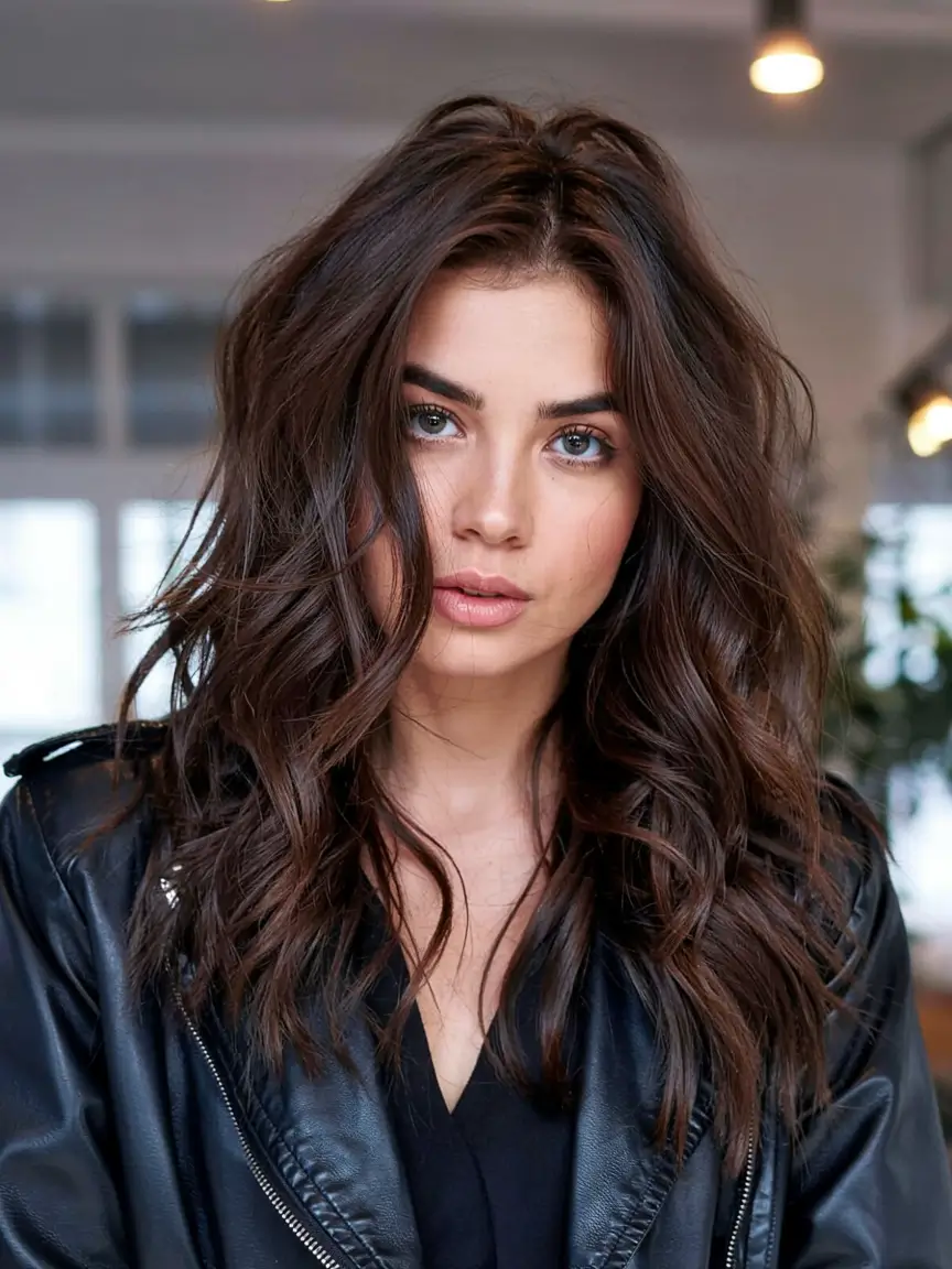 winter hair colors 2025 2026 for brown hair Classic Straight Chocolate Bob