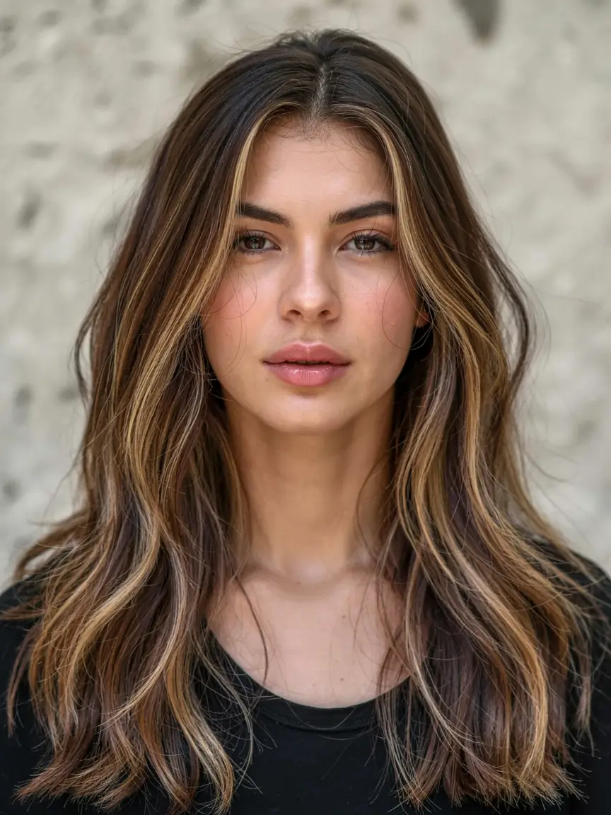 winter hair colors 2025 2026 for brown hair Textured Chocolate Waves