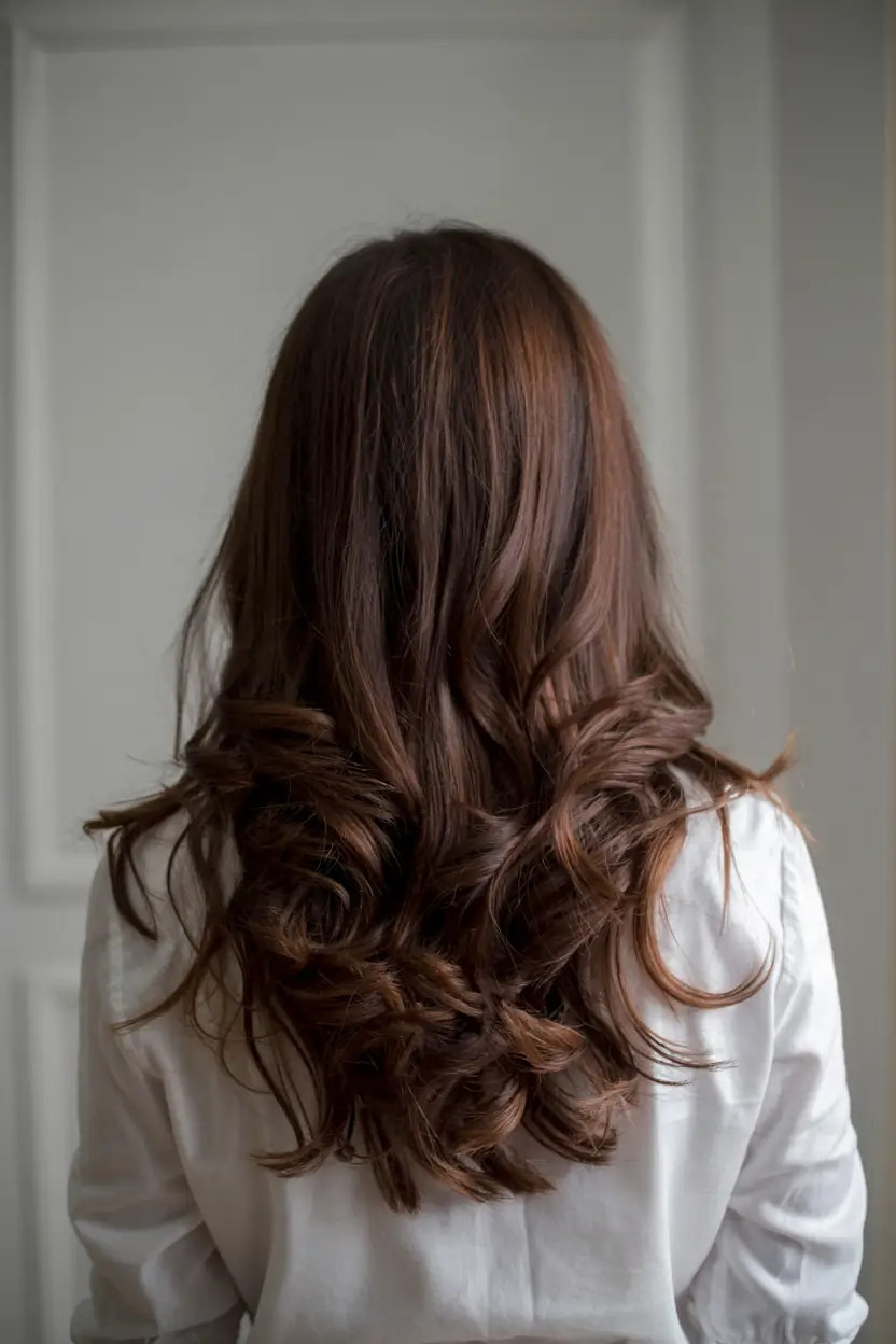 winter hair colors 2025 2026 for brown hair Chestnut Layers