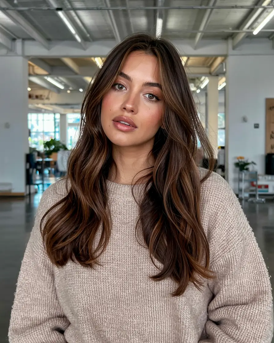 winter hair colors 2025 2026 for brown hair Cinnamon Brunette