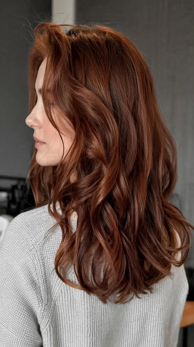 winter hair colors auburn ideas 2025 2026 Chestnut Auburn Flow