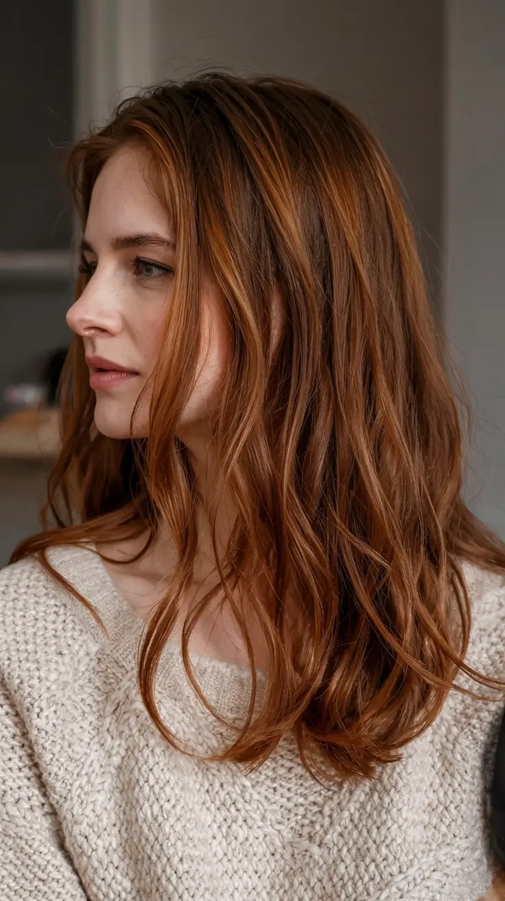 winter hair colors auburn ideas 2025 2026 Subtle Auburn Balayage