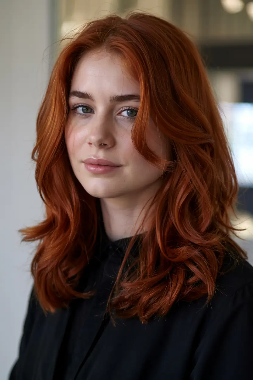 winter hair colors auburn ideas 2025 2026 Copper Auburn Layers