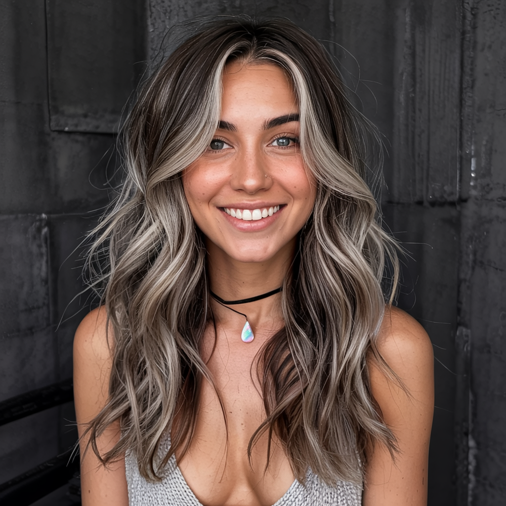 winter hair colors balayage ideas 2025 2026 Silver Ash Dimension