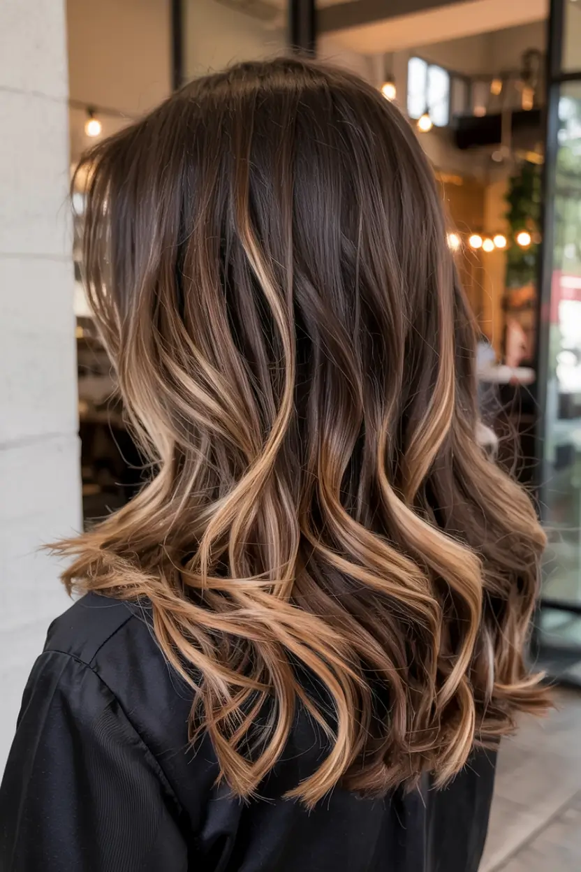 winter hair colors dark skin ideas 2025 2026 Dimensional Bronde