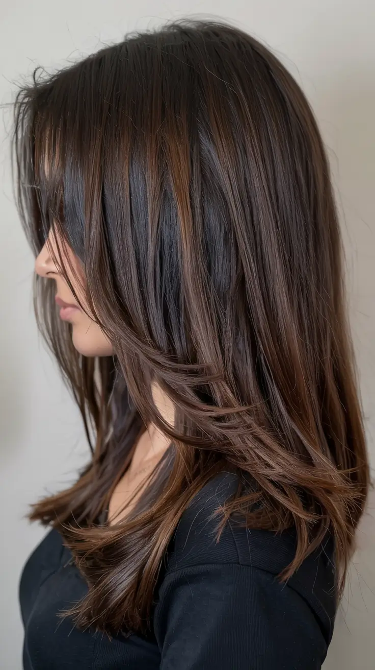 winter hair colors dark skin ideas 2025 2026 Chocolate Layers