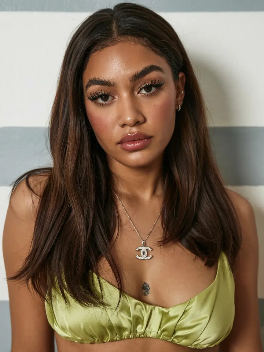winter hair colors dark skin ideas 2025 2026 Sleek Brunette