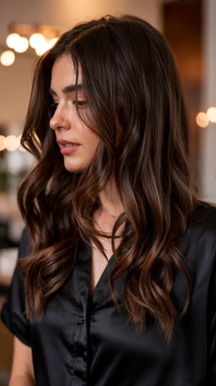 winter hair colors for brunettes ideas 2025 2026 Velvet Espresso Shine