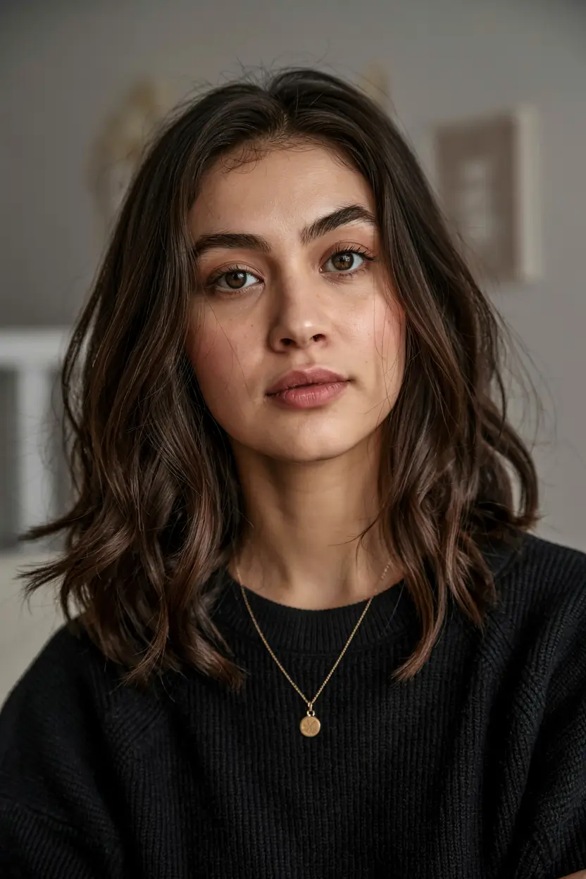 winter hair colors for brunettes ideas 2025 2026 Classic Deep Brunette with a Velvety Finish