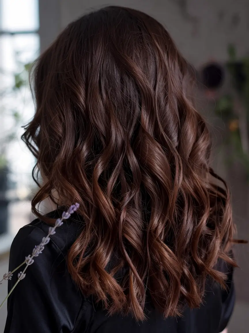 winter hair colors for brunettes ideas 2025 2026 Cinnamon Swirl Curls
