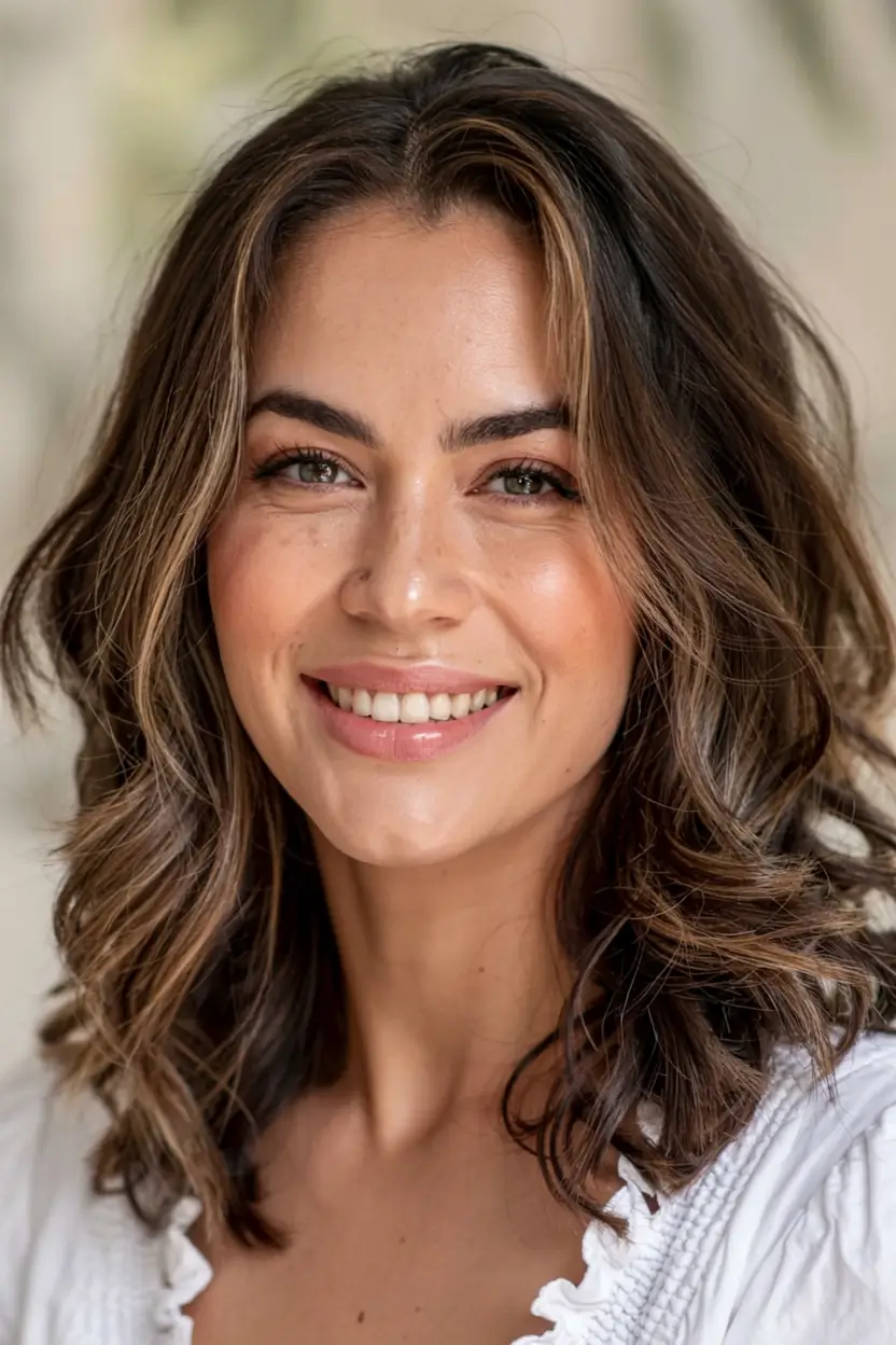 winter hair colors ideas 2025 2026 Warm Espresso with Soft Glow