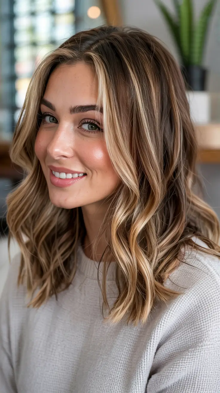 winter hair colors ideas 2025 2026 Golden Honey Layers