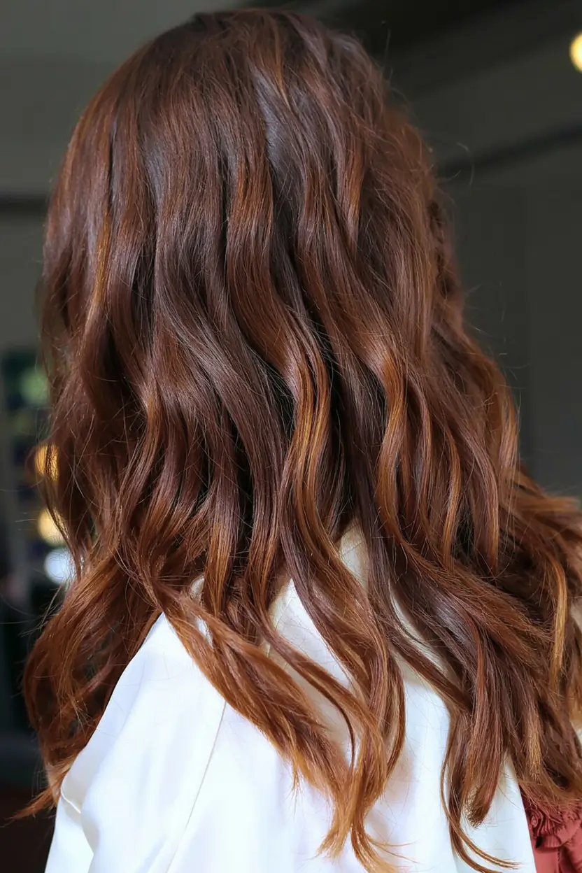 winter hair colors ideas 2025 2026 Copper Spice Shine