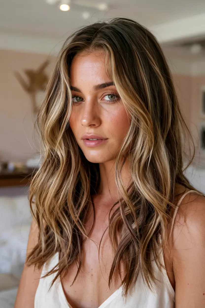 winter hair colors ideas 2025 2026 Beachy Toffee Waves