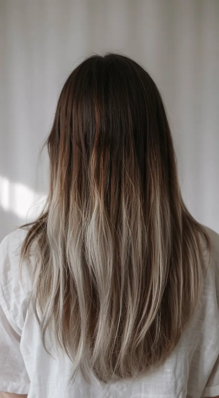 winter hair colors ideas 2025 2026 Ombre Snowfall Fade