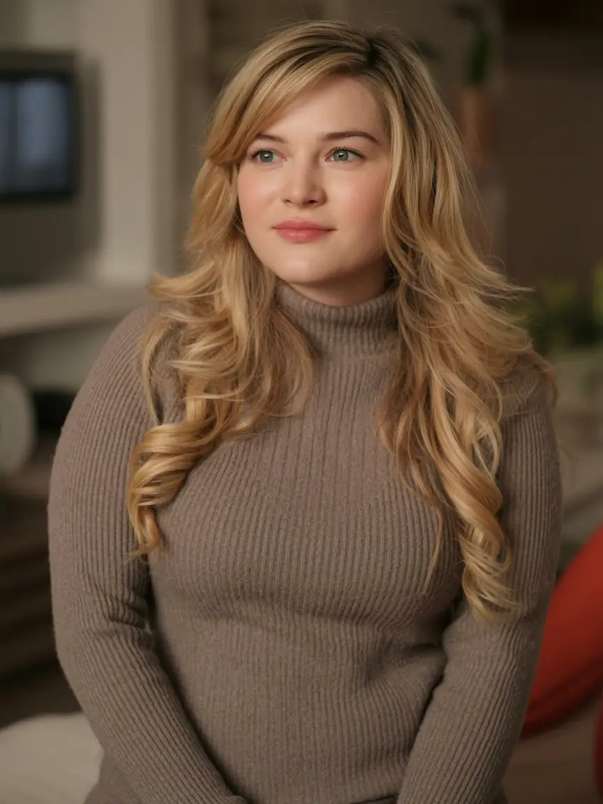 winter haircuts for plus size women ideas 2025 2026 Golden Layered Lengths with Soft Curls