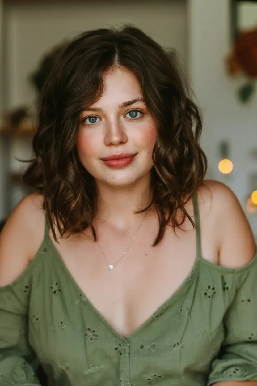 winter haircuts for plus size women ideas 2025 2026 Playful Mid-Length Waves