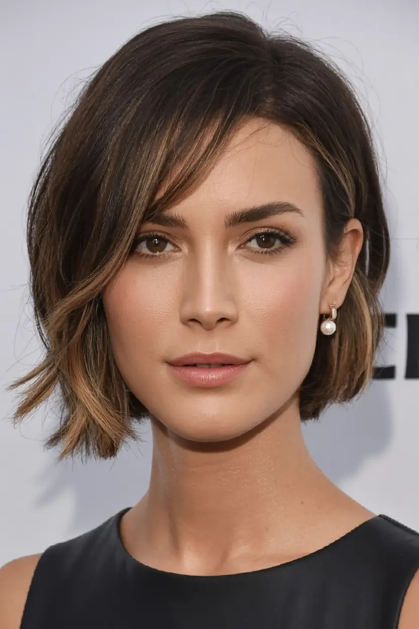 winter hairstyles color 2025 2026 for women over 40 Classic Bob with Soft Highlights