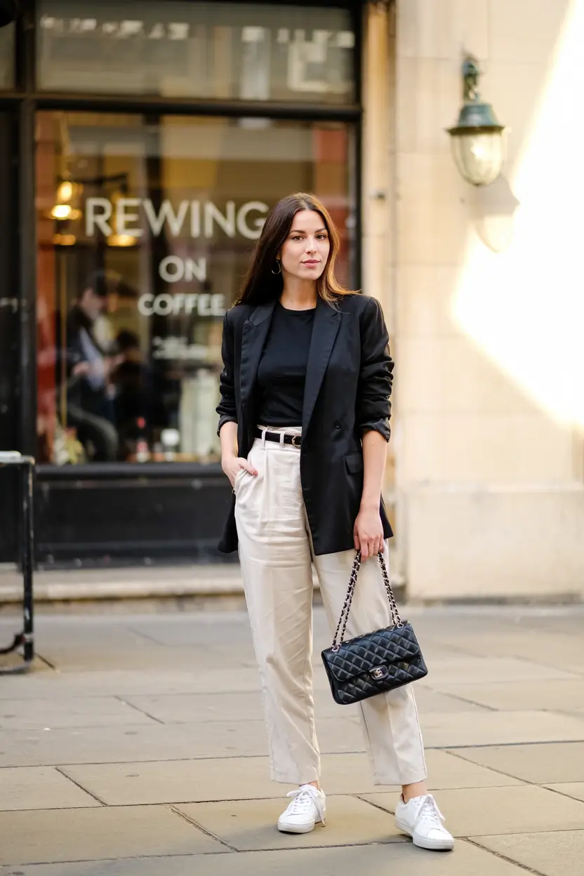 winter office outfits ideas 2025 2026 Casual Friday Tailoring