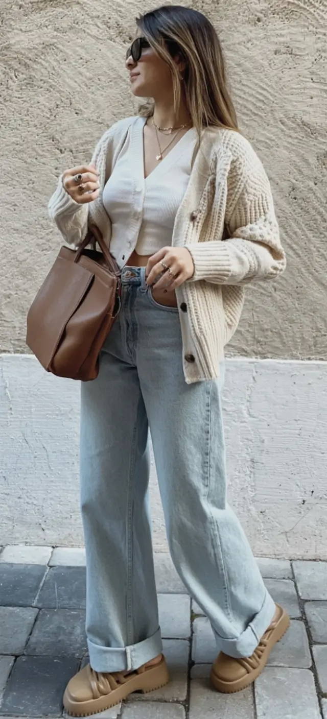 winter outfit inspo 2025 2026 trends ideas Cozy Layers with Casual Denim