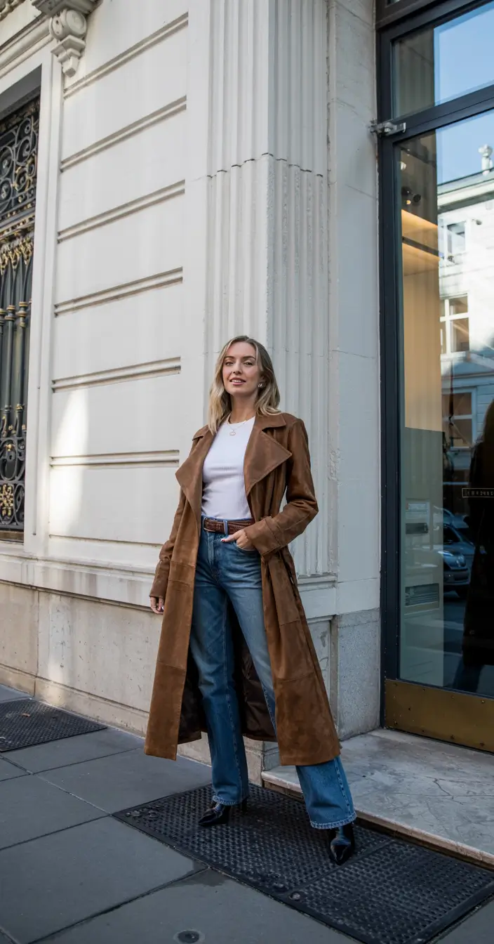 winter outfits aesthetic 2025 2026 Retro Suede Revival