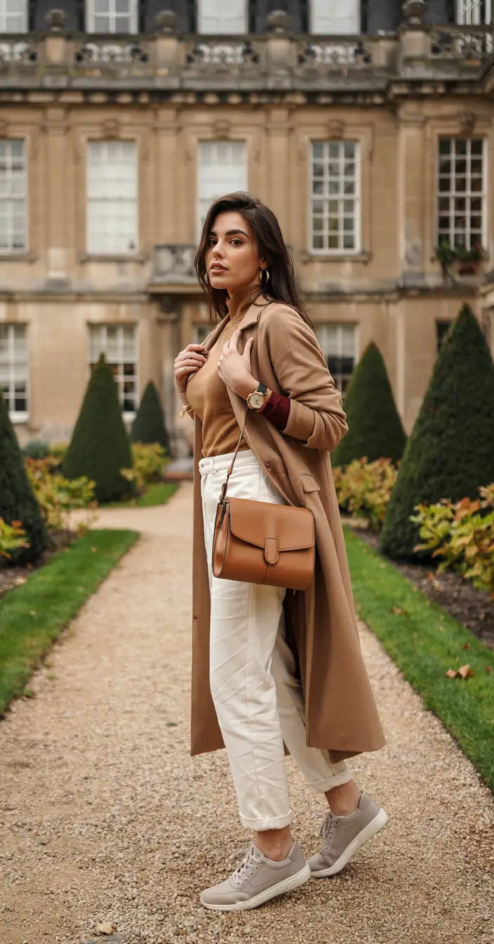 winter outfits aesthetic 2025 2026 Camel Coat with Effortless Comfort
