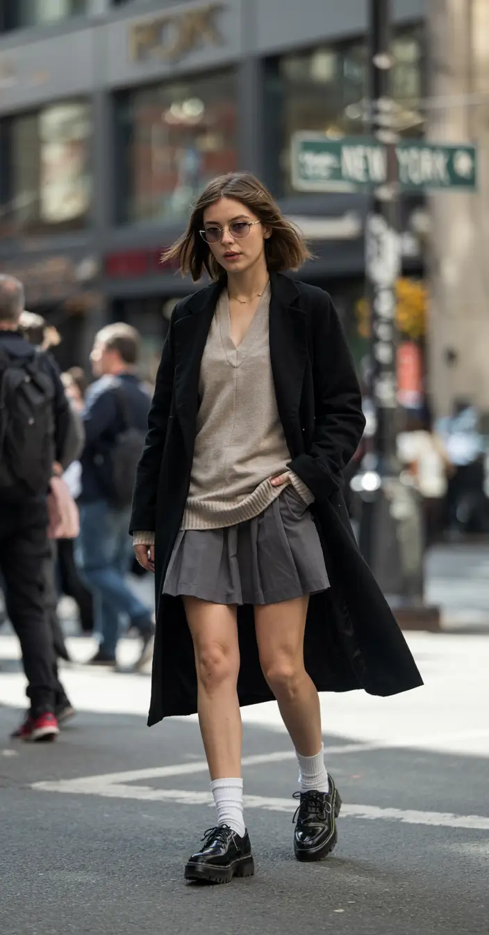 winter outfits aesthetic 2025 2026 Preppy Twist on Winter Dressing