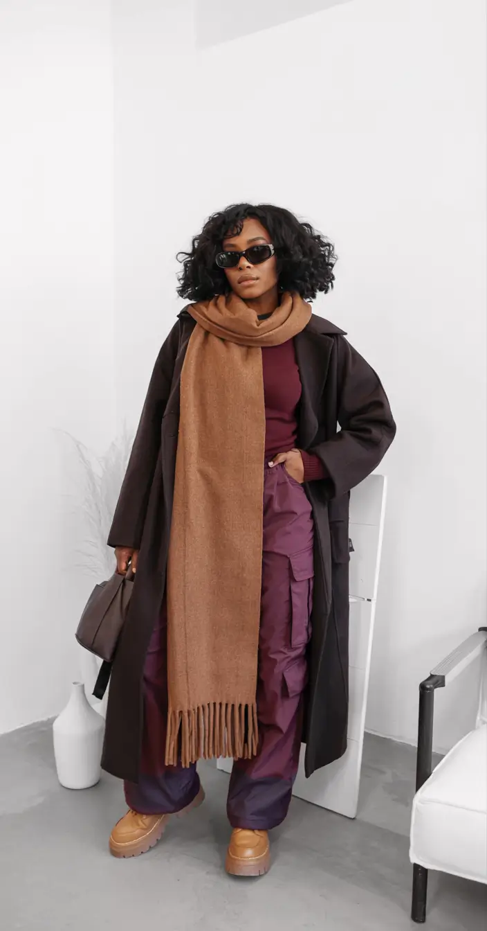 winter outfits blackgirl 2025 2026 Playful Color Clash