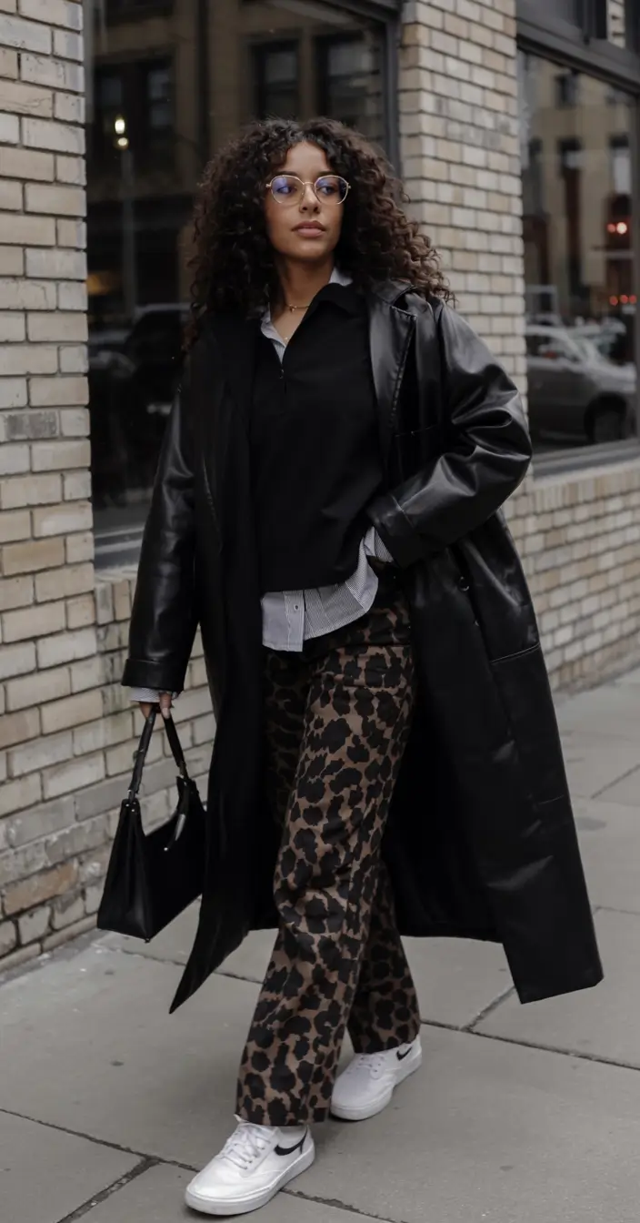 winter outfits blackgirl 2025 2026 Bold in Animal Print